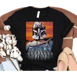 star wars clone wars captain rex clone troopers t-shirt, galaxy's edge trip, disneyland galaxy's edge trip, star wars ce
