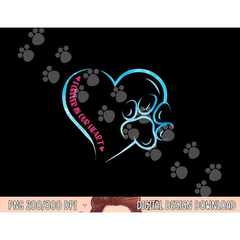 Forever In Our Hearts - Dog Loss Memorial png, sublimation (1) copy.jpg