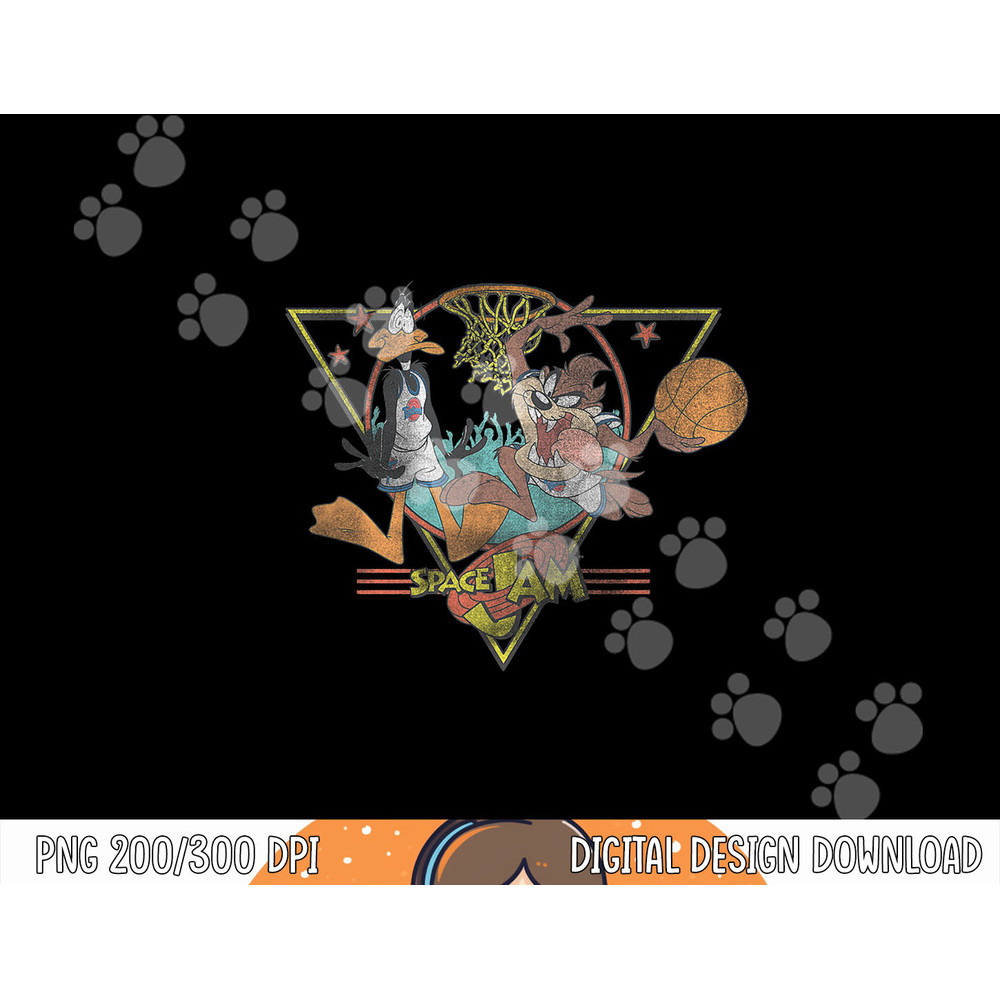 Space Jam Classic Taz And Daffy Vintage Basketball Logo T-Shirt copy.jpg