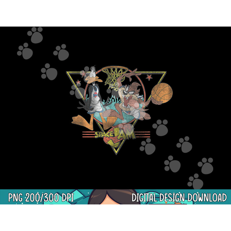 Space Jam Classic Taz And Daffy Vintage Basketball Logo T-Shirt copy.jpg