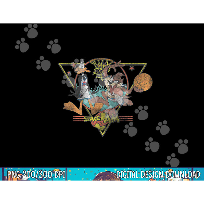 Space Jam Classic Taz And Daffy Vintage Basketball Logo T-Shirt copy.jpg