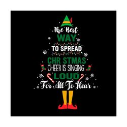 the best way to spread christmas cheer elf svg, christmas svg, xmas pajama svg