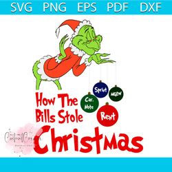 Grinch How the Bills Stole Christmas Svg, Funny Christmas Grinch svg