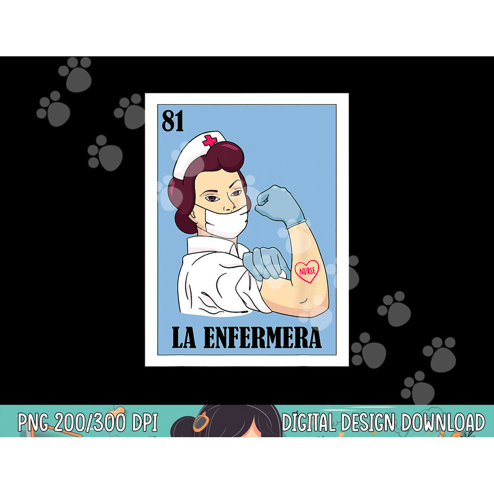 Spanish Nurse Lottery Design- Mexican Bingo La Enfermera png, sublimation copy.jpg