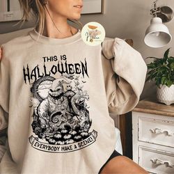 nightmare before christmas vintage shirt, disney halloween vintage shirts, this is halloween everybody make a scene,let'