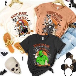 nightmare on mainstreet shirt, nightmare before christmas, let's oogie boogie shirt, jack and sally tee, oogie boogie, d
