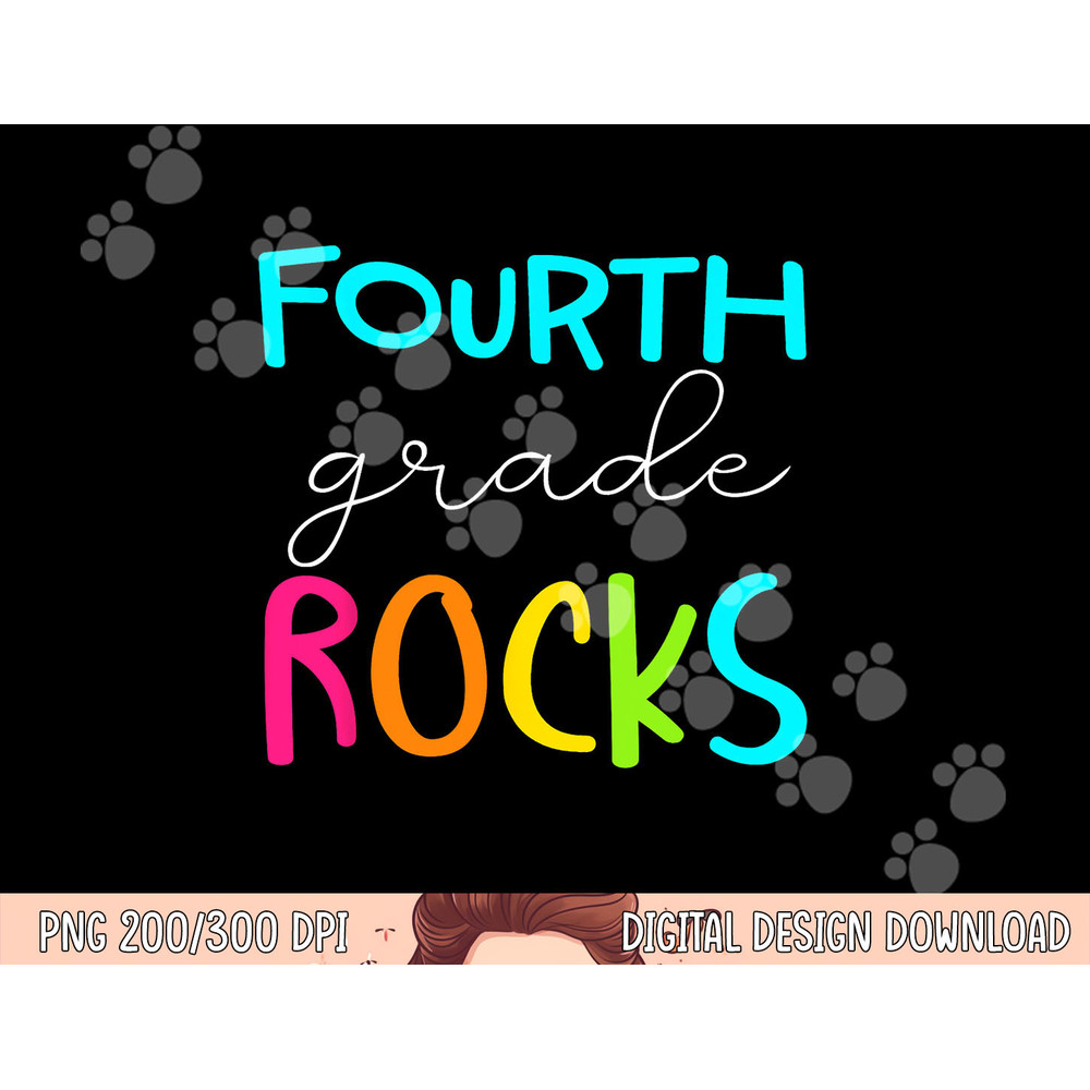 Fourth Grade Rocks Shirt Team 4th Grade Teacher png, sublimation copy.jpg