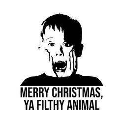 Merry Christmas You Filthy Animal SVG, Christmas Svg, Funny Svg, Home Alone Svg, Adult Humor Svg