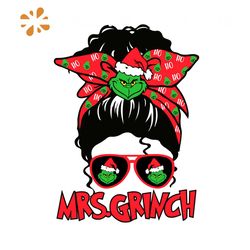 Christmas Messy Bun Mrs. Grinch Svg, The Grinch Christmas Svg, Christmas Svg