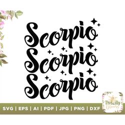 Scorpio SVG, Scorpio Astrological Sign, Digital Download, Horoscope SVG, Zodiac Signs SVG, Perfect for T-Shirts, Mugs, B