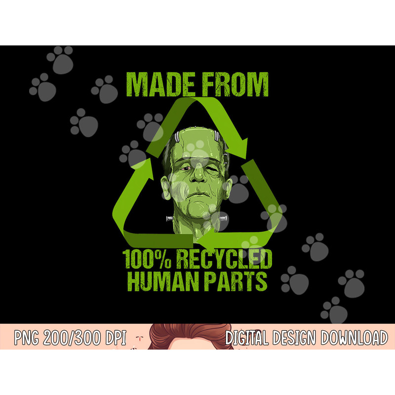 Frankenstein Made From 100 Recycled Human Parts Halloween png, sublimation copy.jpg