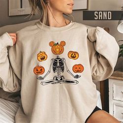 pumpkin halloween sweatshirt, skeleton halloween shirt, pumpkin shirt, fall sweatshirt for women, jack-o-lantern sweatsh