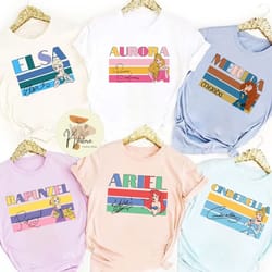 retro disney princess shirt, disney princess shirt, vintage disney princess signature shirt, disney girls trip shirt, di
