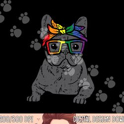 french bulldog frenchie dog lgbtq rainbow flag gay pride png, sublimation copy