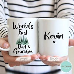 world's best dad & grandpa - father's day gift for dad, father's day gift for grandpa, custom gift for dad, best grandpa