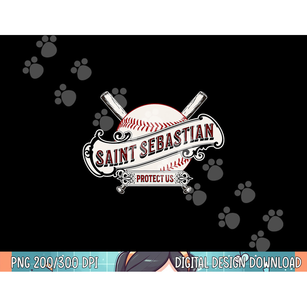 St Sebastian Patron Saint of Baseball Prayer Sports Athletes png, sublimation .jpg