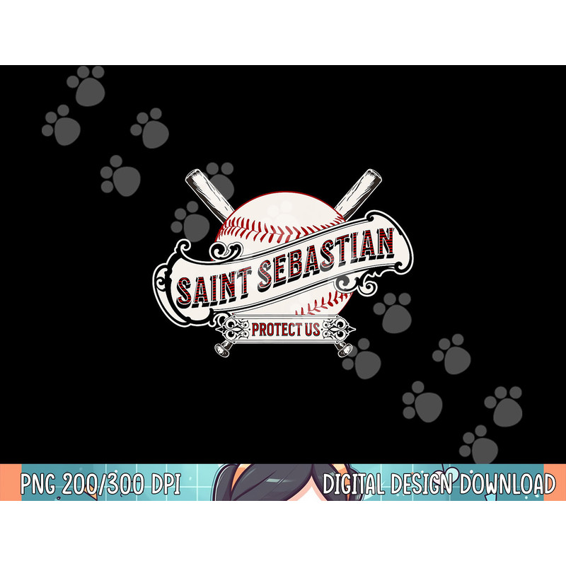 St Sebastian Patron Saint of Baseball Prayer Sports Athletes png, sublimation .jpg