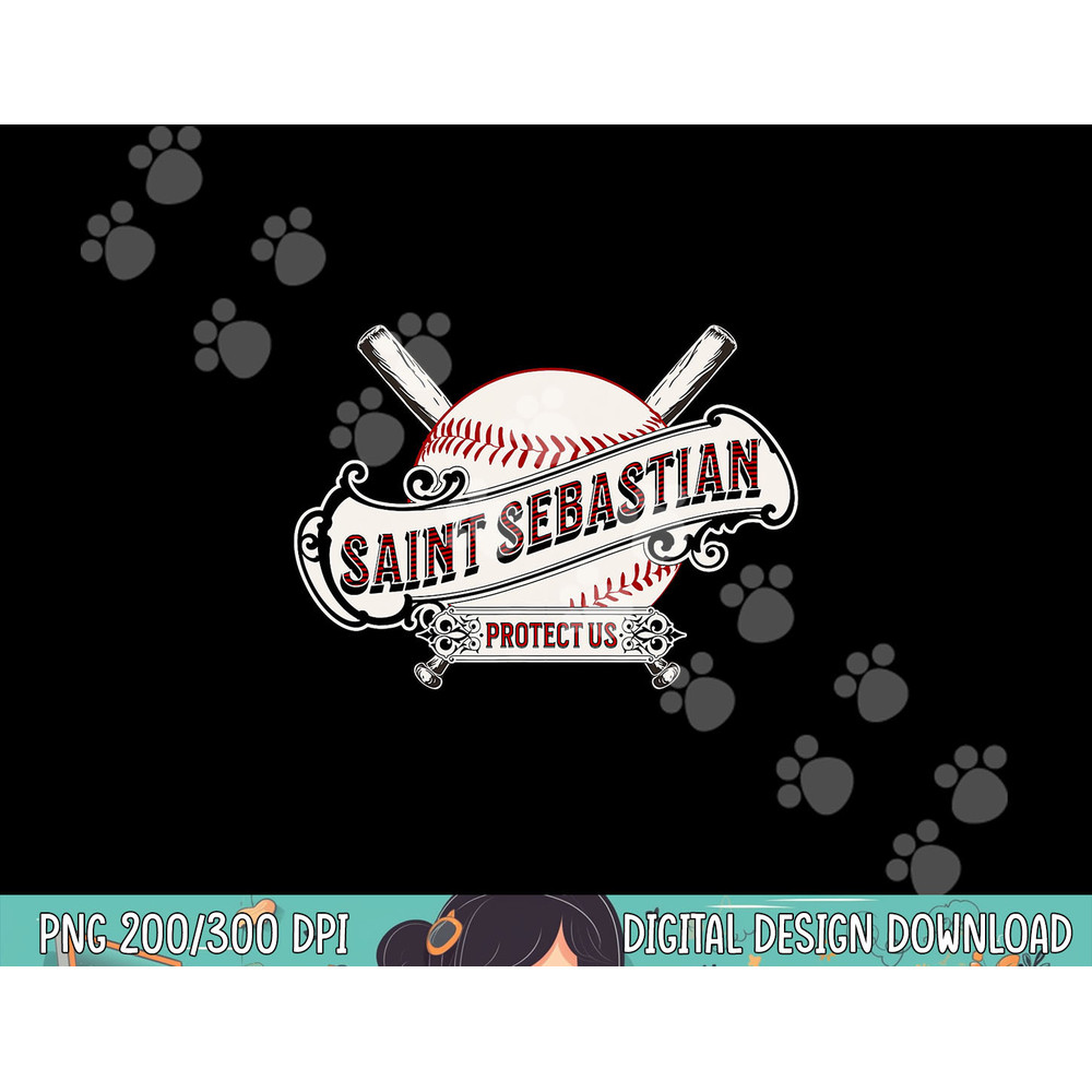 St Sebastian Patron Saint of Baseball Prayer Sports Athletes png, sublimation.jpg