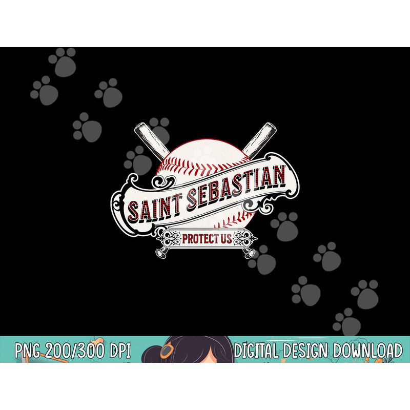 St Sebastian Patron Saint of Baseball Prayer Sports Athletes png, sublimation.jpg