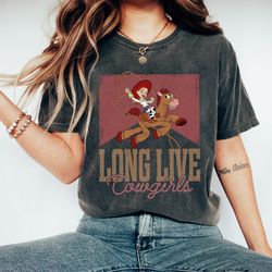 retro disney toy story jessie shirt long live cowgirls shirt, toy story jessie and bullseye, vintage cowboy woody shirt,