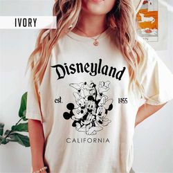 disneyland california shirt, disneyland est 1955 shirt, magic kingdom, comfort color mickey and friends shirt, 2023 fami