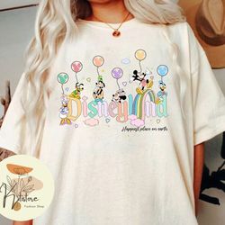 retro disneyland shirt, mickey and friends shirt, disney balloons shirt, mickey balloons, happiest place on earth shirt,