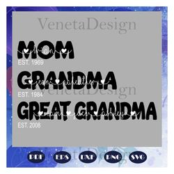 mom grandma great grandma svg, grandma svg, mothers day svg, grandma life svg, mom life, mothers day gift, gift for gran