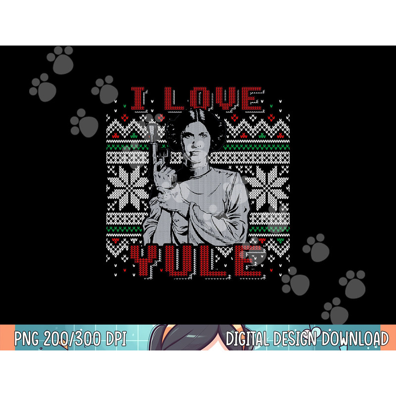 Star Wars I Love Yule Leia Christmas Humor png, sublimation png, sublimation.jpg