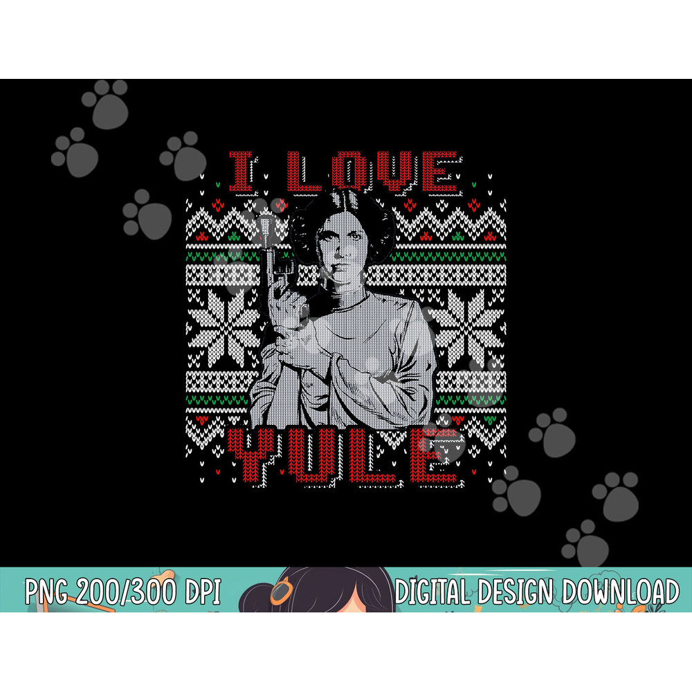Star Wars I Love Yule Leia Christmas Humor png,sublimation png, sublimation.jpg