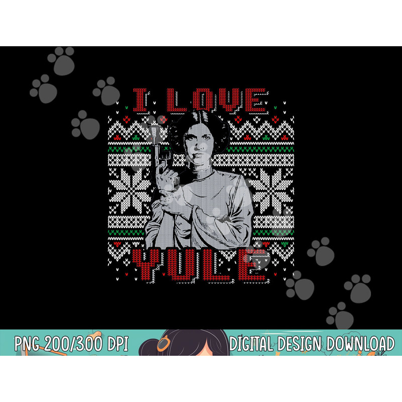 Star Wars I Love Yule Leia Christmas Humor png,sublimation png, sublimation.jpg