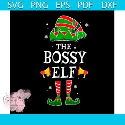 the bossy elf group matching family svg, christmas svg, the elf svg
