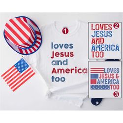 retro loves jesus and america too god christian 4th of july t-shirt, patriotic christian shirt, independence day gift, g