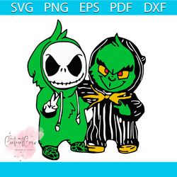 jack skellington and grinch svg, chirstmas svg, jack skellington svg
