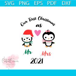 our first christmas as mr mrs 2021 svg, christmas svg, christmas couple svg