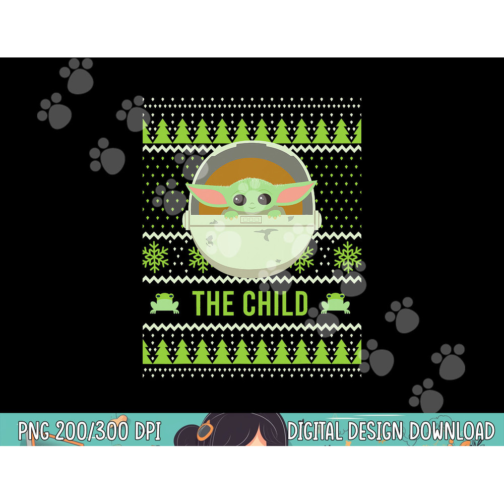 Star Wars The Mandalorian The Child Christmas Sweater Style png, sublimation.jpg
