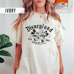 mickey and friends disneyland est 1955 shirt, disneyland california shirt, retro disneyworld est 1971, disney family, va