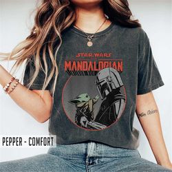 star wars mandalorian shirt, mandalorian grogu shirt, star wars comfort color shirt, baby yoda mandalorian shirt, disney