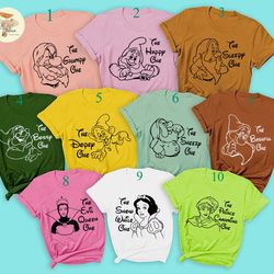 snow white and seven dwarfs shirts, disney group shirts, disney matching shirts, seven dwarfs shirts, disneyland shirts,