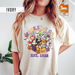 mickey vintage halloween shirt, mickey and friends shirt, happy spooky season, halloween disneyworld, disneyland hallowe
