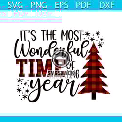 its the most wonderful time of the year svg, christmas svg, christmas tree svg