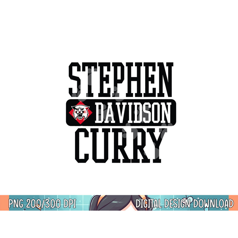 Stephen Curry Davidson Wildcats Basketball Hardcourt png, sublimation.jpg