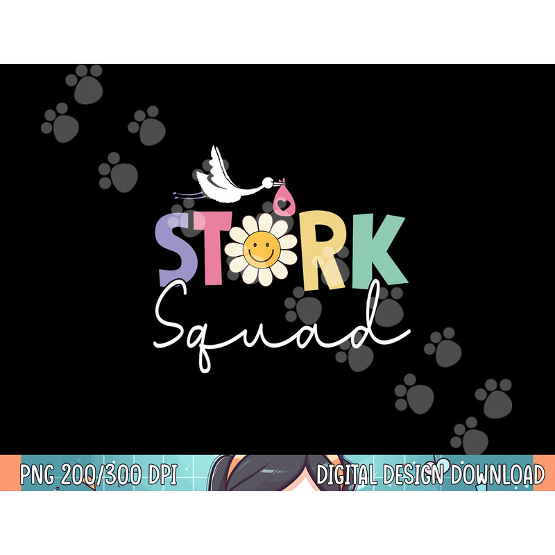Stork Squad Labor & Delivery Nurse L&D Mother Baby Nurse png, sublimation.jpg