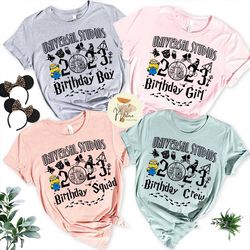 universal studios 2023 shirt, universal studios birthday boy, universal birthday girl, universal studios family shirt, u