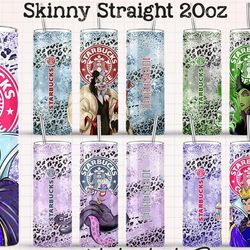 villains tumbler, disney villains 20oz skinny disney cartoon tumbler, maleficent, ursula, 20oz tumbler, disney gift, bad