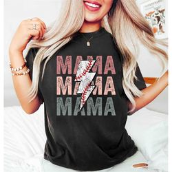 Retro Vintage Mama Shirt, Baseball Mama Shirt, Mom Life Shirt, Girl Mama Shirt, Motherhood Shirt, Cute Mom Shirt, Mother