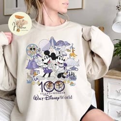 vintage disney 100 years of wonder t-shirt sweatshirt, mickey minnie disney 100th anniversary shirt, magic kingdom wdw d