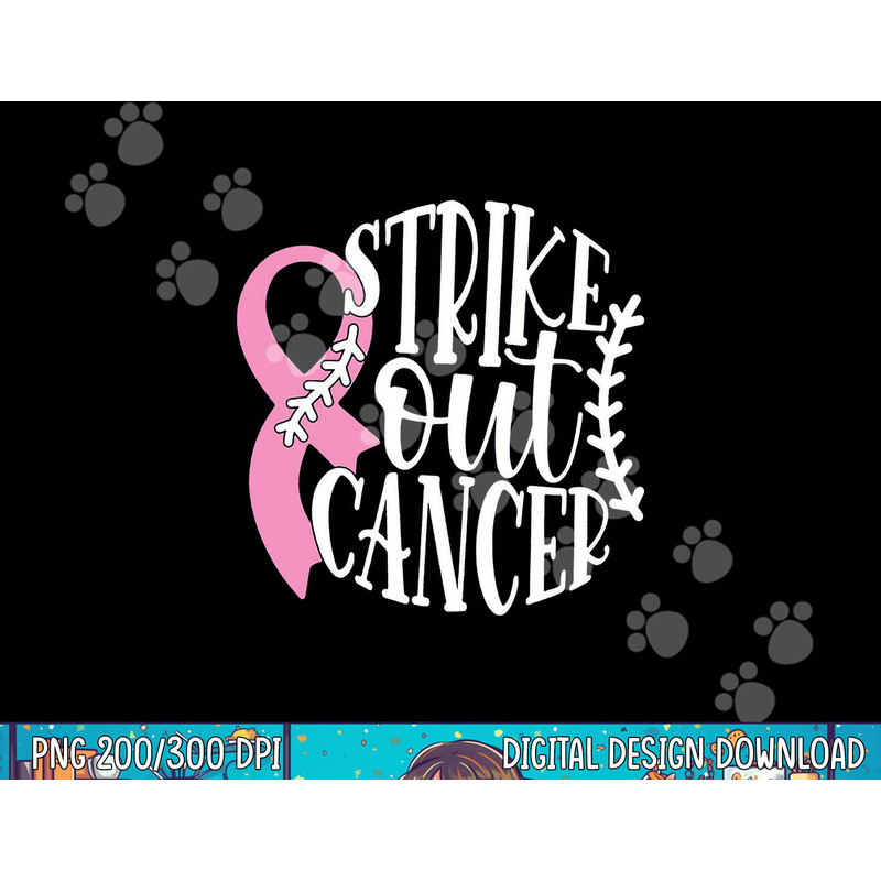 Strike Out Breast Cancer Baseball Fight Awareness Men Women png, sublimation.jpg