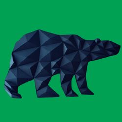 Papercraft bear, BEAR MOSAIC ON THE WALL, PDF.