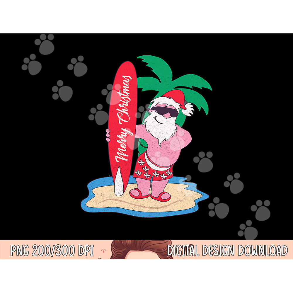 Funny Christmas In July Santa Claus Surfing On The Beach png, sublimation copy.jpg