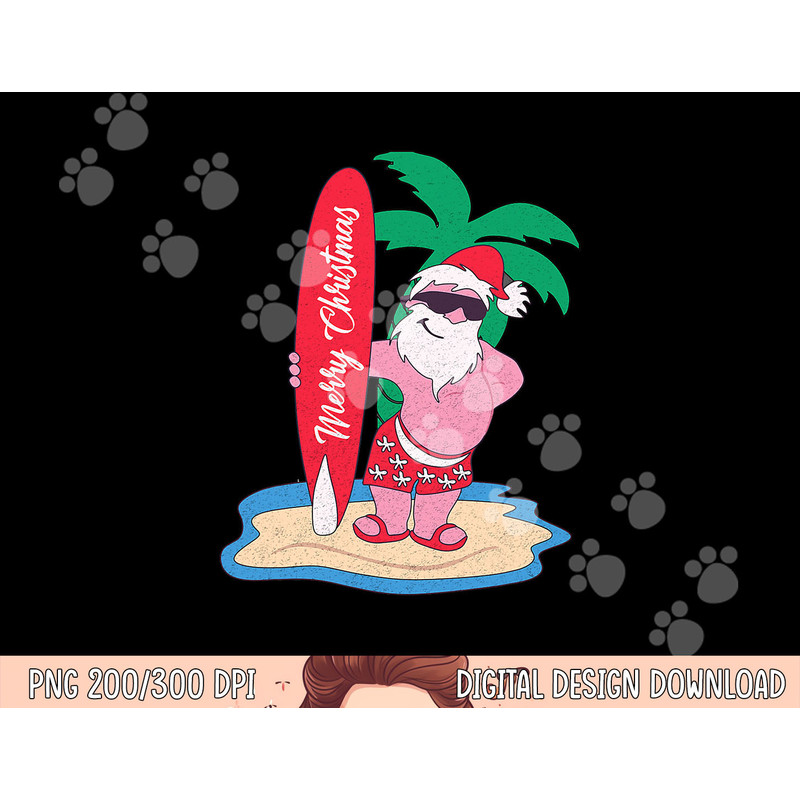 Funny Christmas In July Santa Claus Surfing On The Beach png, sublimation copy.jpg